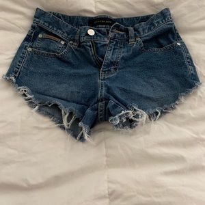 Cutoff jean shorts